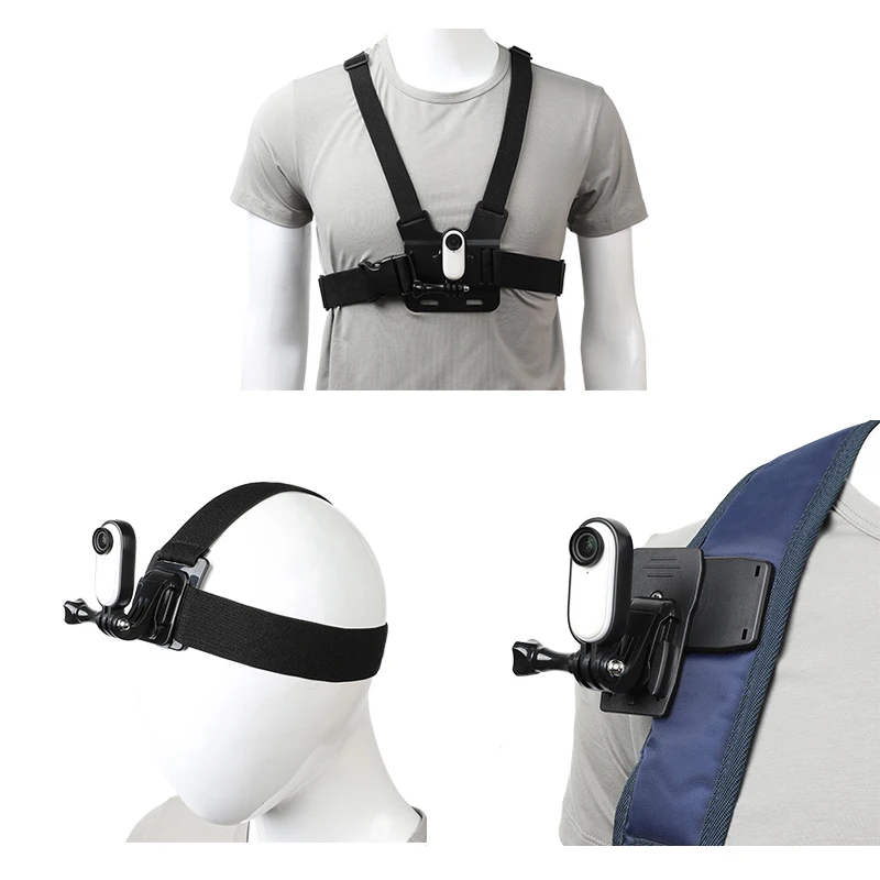 20 in 1 set storage bag waterproof case frame chest strap head mount backpack clip kit for insta360 go2 camera accessories free global shipping