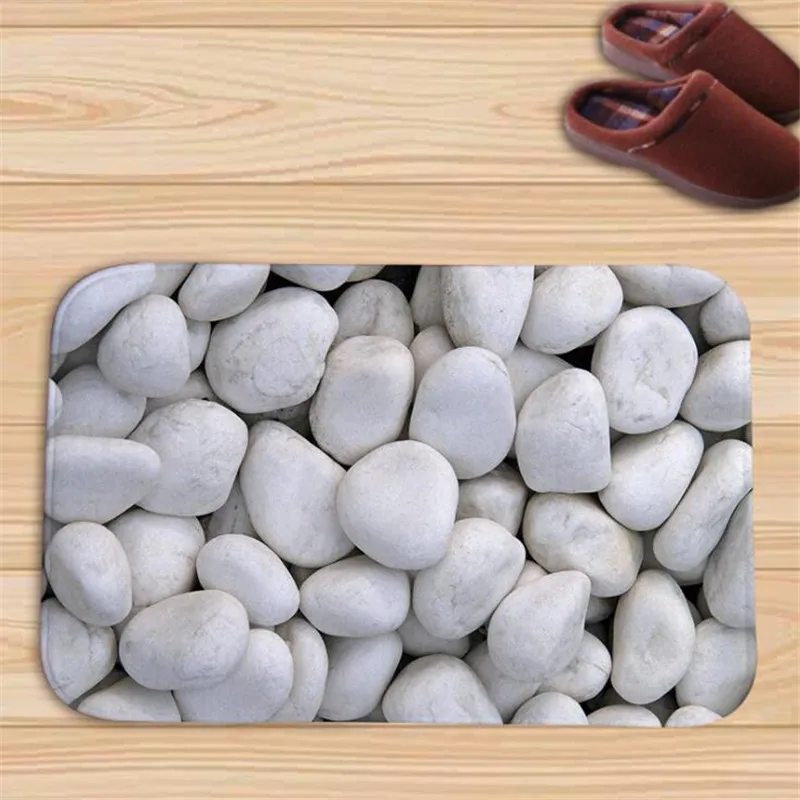 Style two white Впитывающий Коврик для ванной комнаты, многофункциональный современный домашний коврик для гостиной и ванной комнаты, 3D нескользящий коврик - Цвет: Style two white