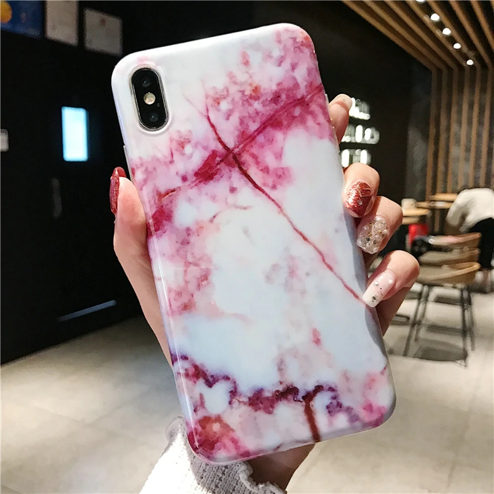 Мягкий ТПУ мраморный чехол для Coque iphone 7 XS MAX чехол задняя крышка для iphone 6 6S 7 8 Plus iphone X XR чехол для телефона