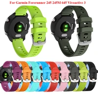 jker 20mm sport silicone watchband strap for garmin forerunner 245 245m 645 vivoactive 3 vivomove hr smart bracelet wristband