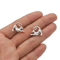 20pcs metal charms hollow dog 1317mm tibetan antique silver color pendants jewelry making diy handmade craft accessories
