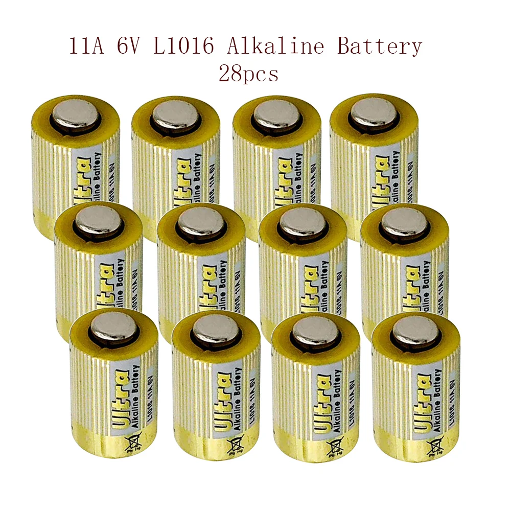 

28Pcs 11A 6V 210mAh L1016 Alkaline Battery Primary Dry Batteries for Anti-theft Alarm System Car Key Remote