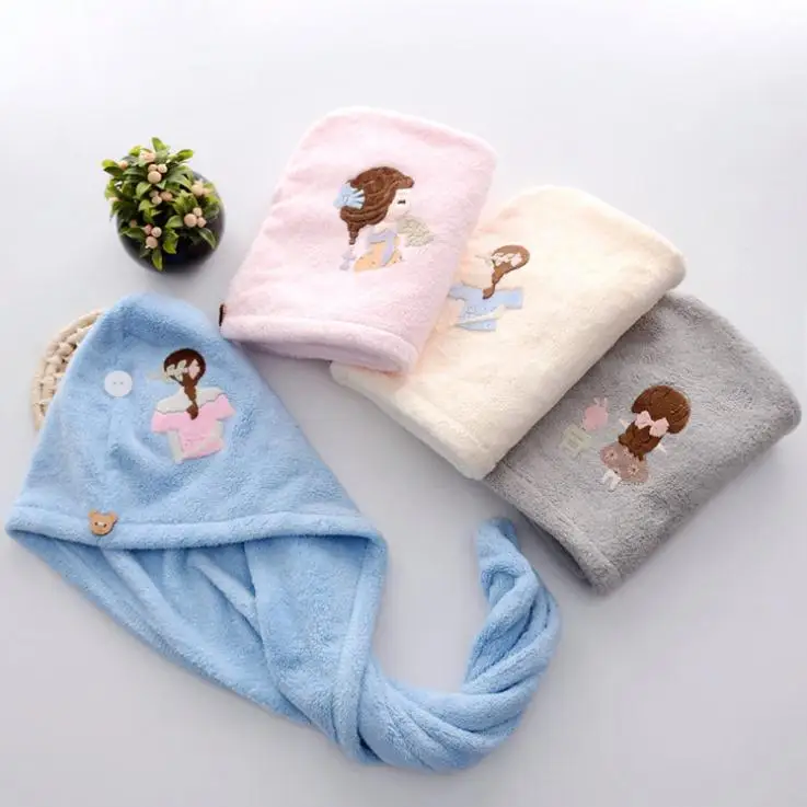 1 шт. Женская Волшебная шапочка для сушки волос Быстросохнущий тюрбан из