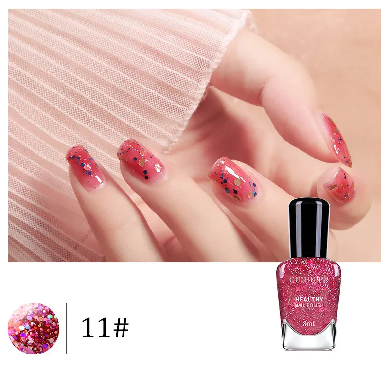 Новый 8 мл Лак для ногтей устойчивый на водной основе Быстросохнущий лак телесный