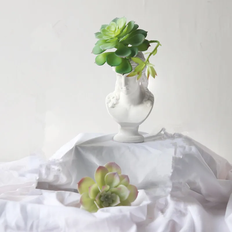 

Resin Imitation Gypsum Classical Mythology Ariadne Head Portraits Vase Flower Arrangement Garden Figurines Decoration