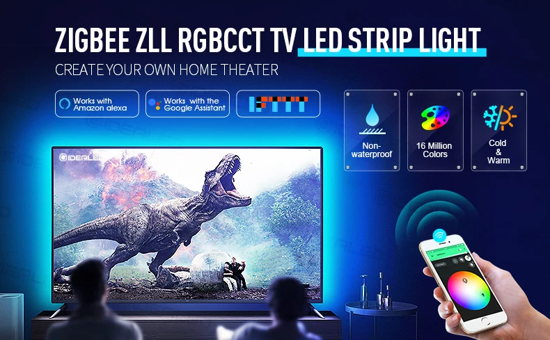 ТВ СВЕТОДИОДНЫЙ свет zigbee контроллер мини смарт-вещи комплект 5 в usb rgb+ cct компьютер светодиодный свет полосы работы с zigbee концентратор эхо