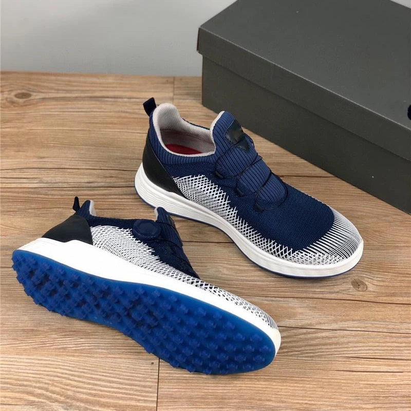 

Classic Brand Golf Trainers Mens Autumn Soft Sole Golf Shoes Spike Anti Slip Breathable Quick Lacing Golf Shoes Men Size 39-44