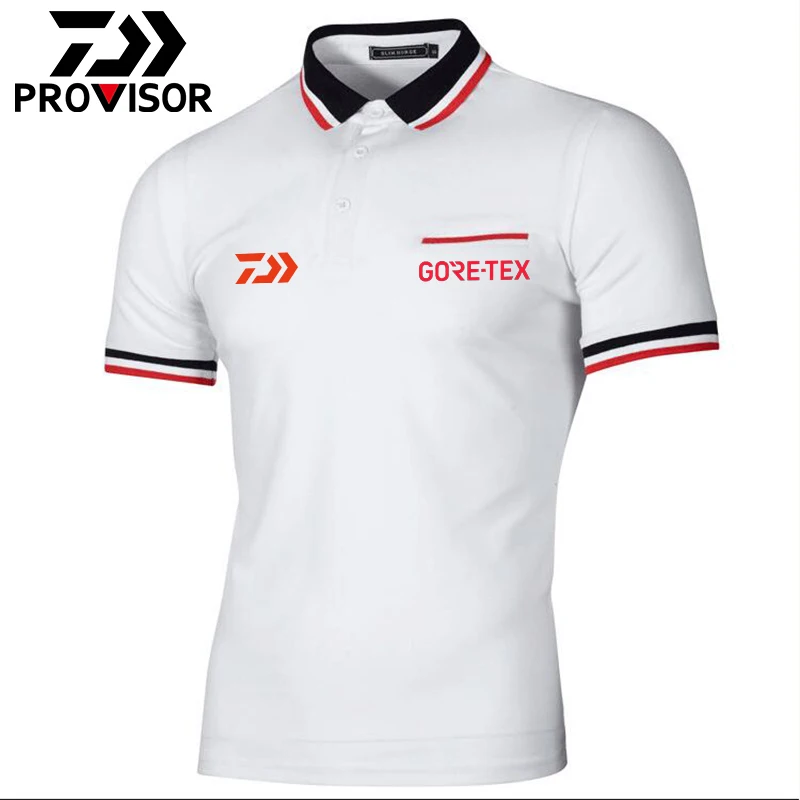 

Daiwa Fishing Polo Shirt Men Breathable Cotton Polo Tee Outdoor Sport Men Quick Dry Short Sleeve Fishing Shirt Fishing Clothing