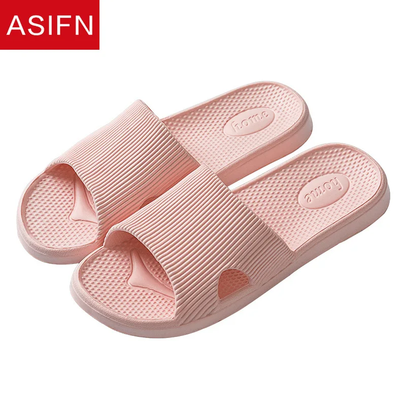 

ASIFN Massage Home Slippers Summer Bathroom Women Men Slippers Non-slip Couple Indoor Soft Bottoms Bath Wholesale Women's Shoes
