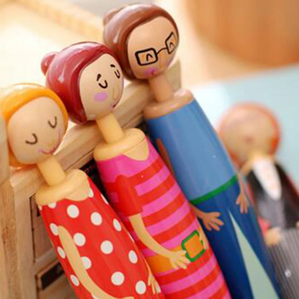 1 шт/5 шт случайный мультфильм девочка кукла Чернила Заполнены гелевая ручка для