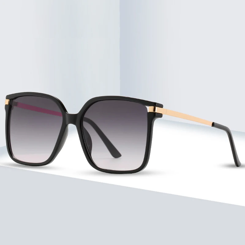 Ретро большие квадратные солнцезащитные очки для женщин винтажные брендовые