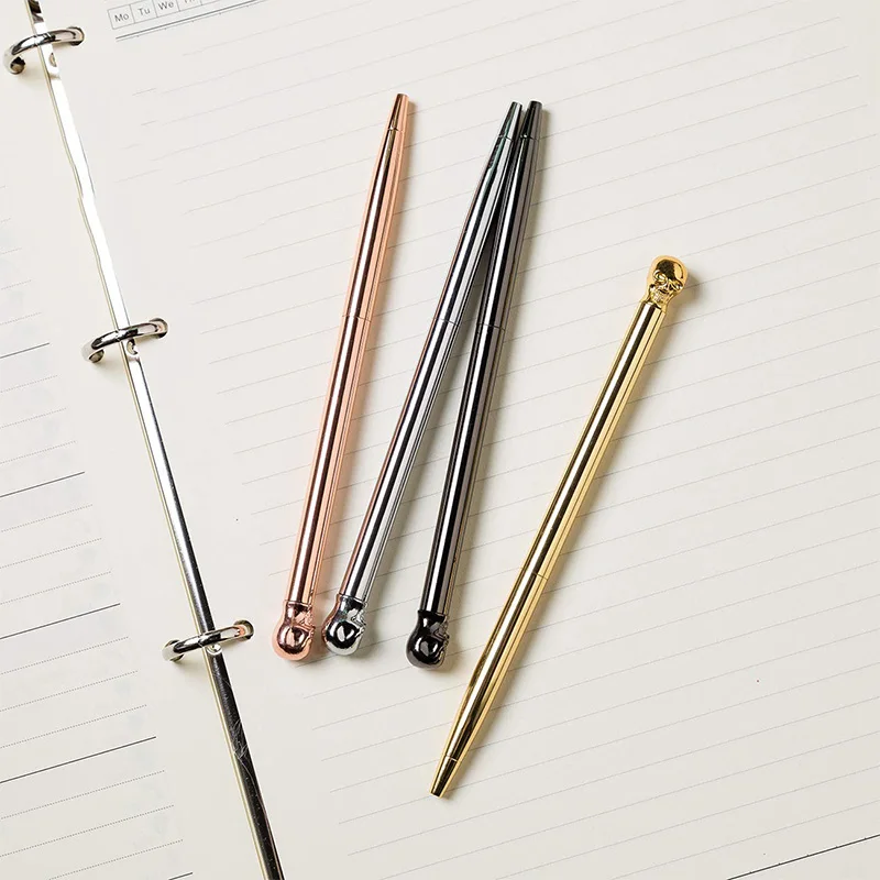 Новинка шариковые ручки с черепом металлическая ручка для письма медсестры