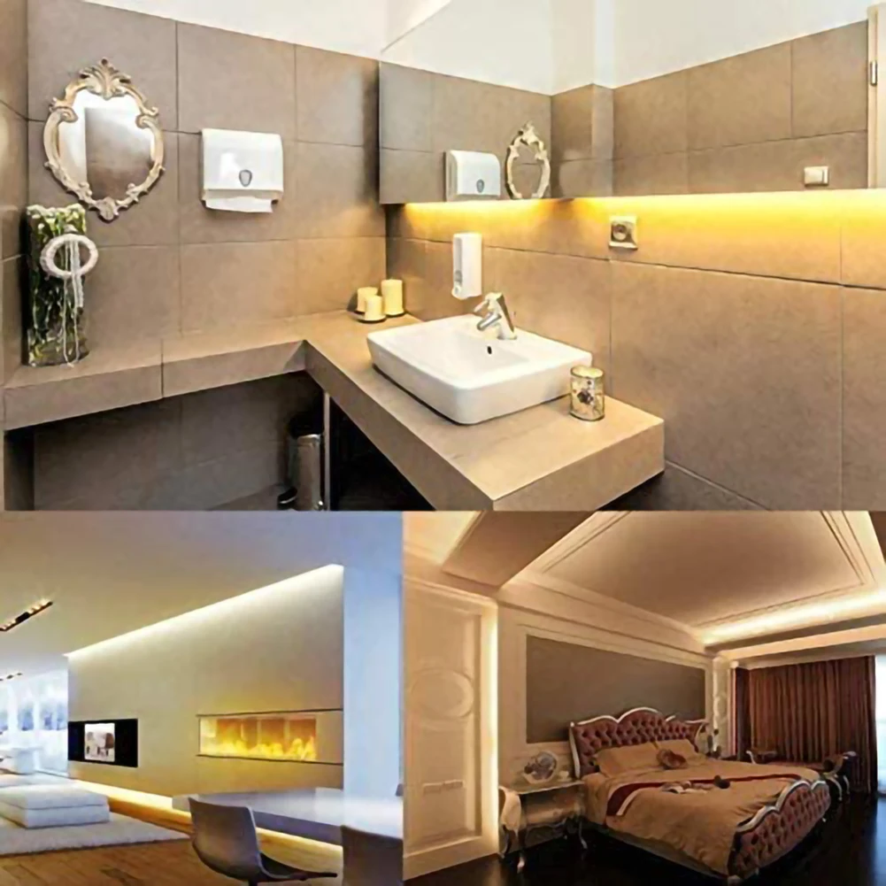 

LED Strip Light PIR Human Body Motion Sensor Flexible Waterproof LED Lamp Tape 2 Modes Light for Kitchen Cabinet Closet Outdoor