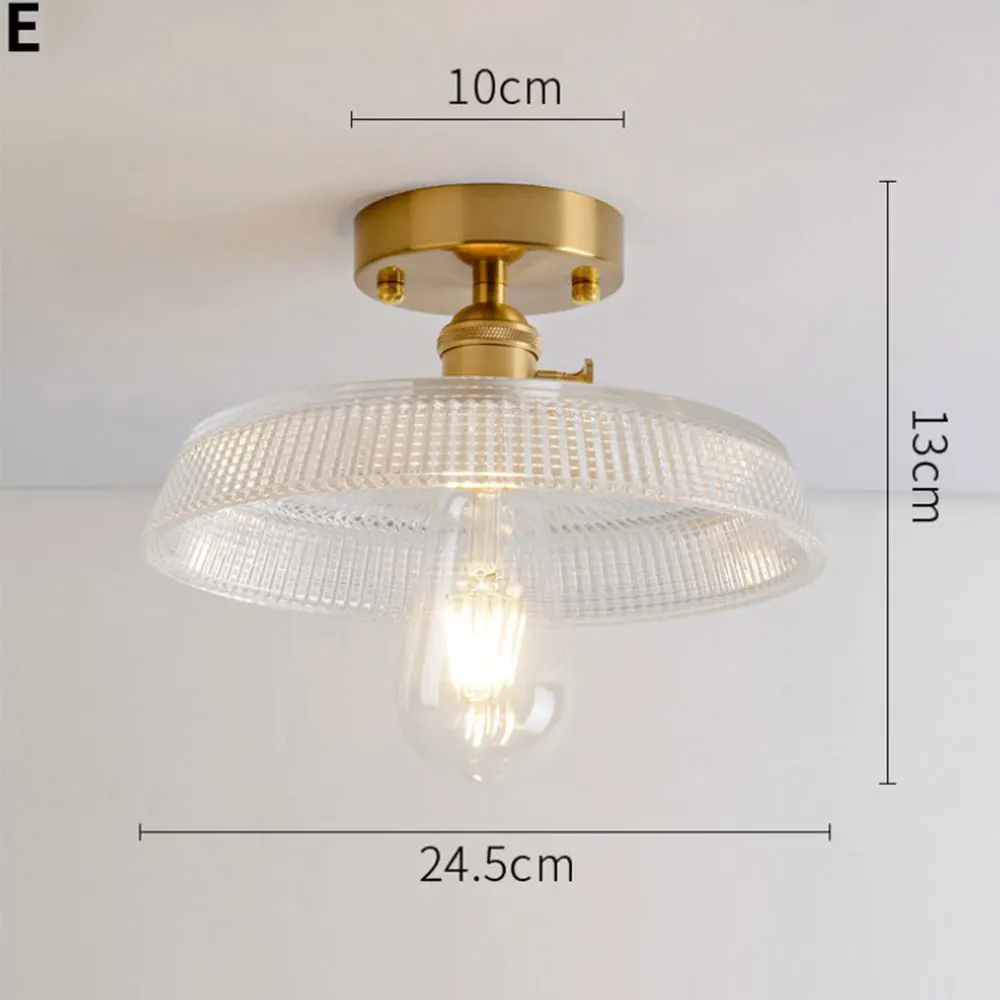 

Japan Glass ceiling lamp Single Head Ceiling Light Clear glass Carved light fixtures lighting Wall ceiling For living room light