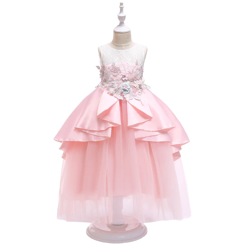 Новинка 2019 года летнее платье с длинными рукавами свадебное для девочек костюм