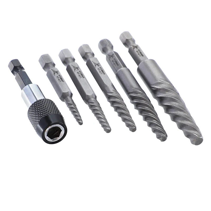 Набор экстракторов сломанных болтов 5/6 шт. Хромовый молибденовый экстрактор