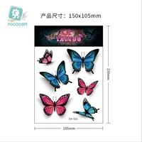 temporary armband tattoos wrist butterfly watercolor waterproof temporary arm sleeve tattoo hand neck body stickers t1847