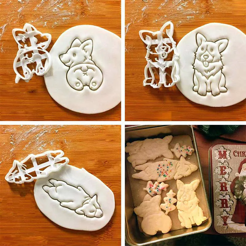 3 типа формы для выпечки милых собак кухонные формочки DIY печенья