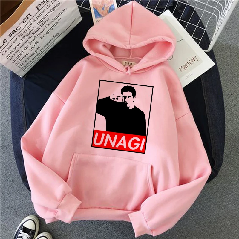 Friends Tv Shows women hoodies pink clothing harajuku ulzzang student Sweatshirt hood Oversized female Graphic hop streetwear