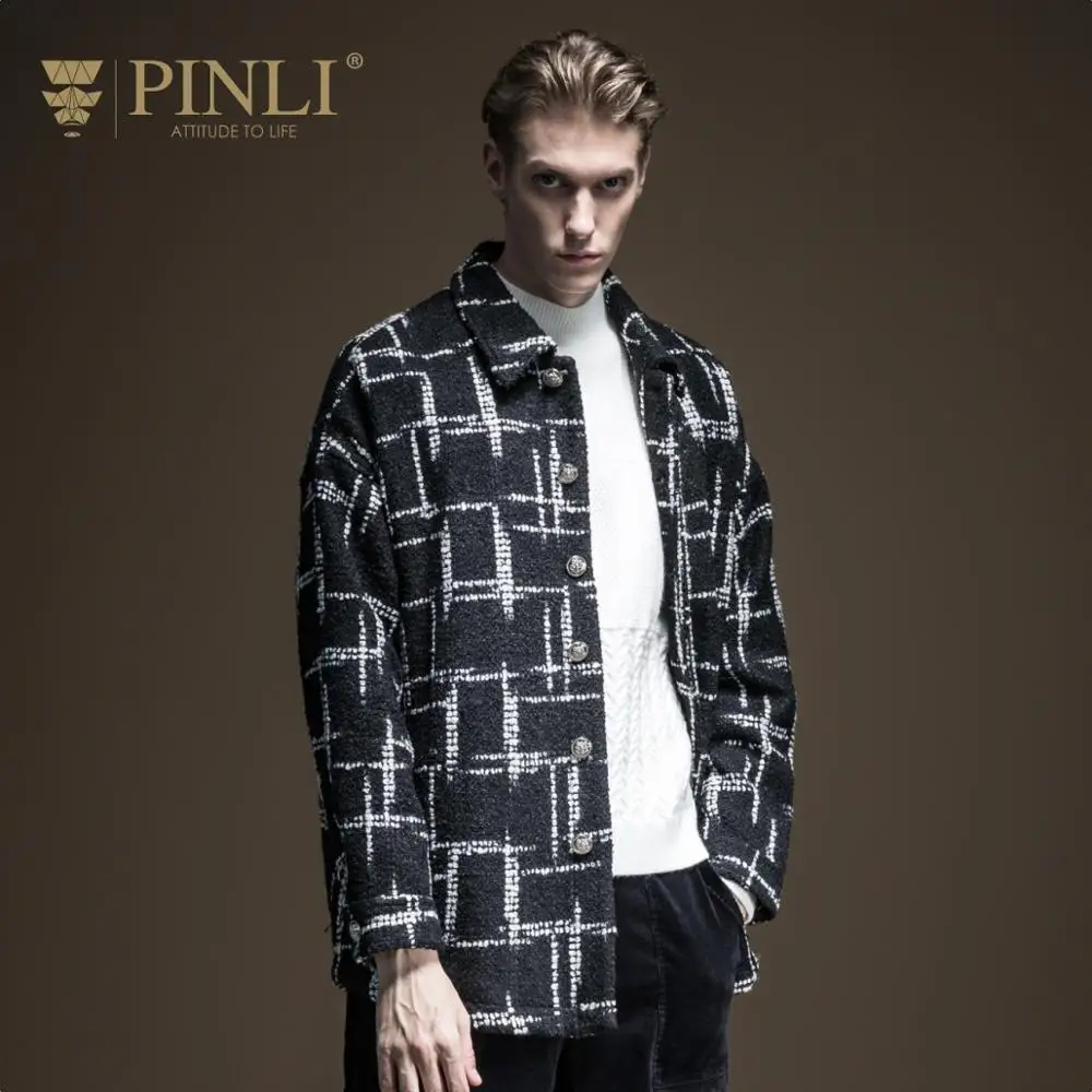 

Militar/распродажа, куртка-бомбер без подкладки для мужчин, Pinli, осень 2019, новая мужская куртка свободного кроя с отложным воротником, жаккардов...