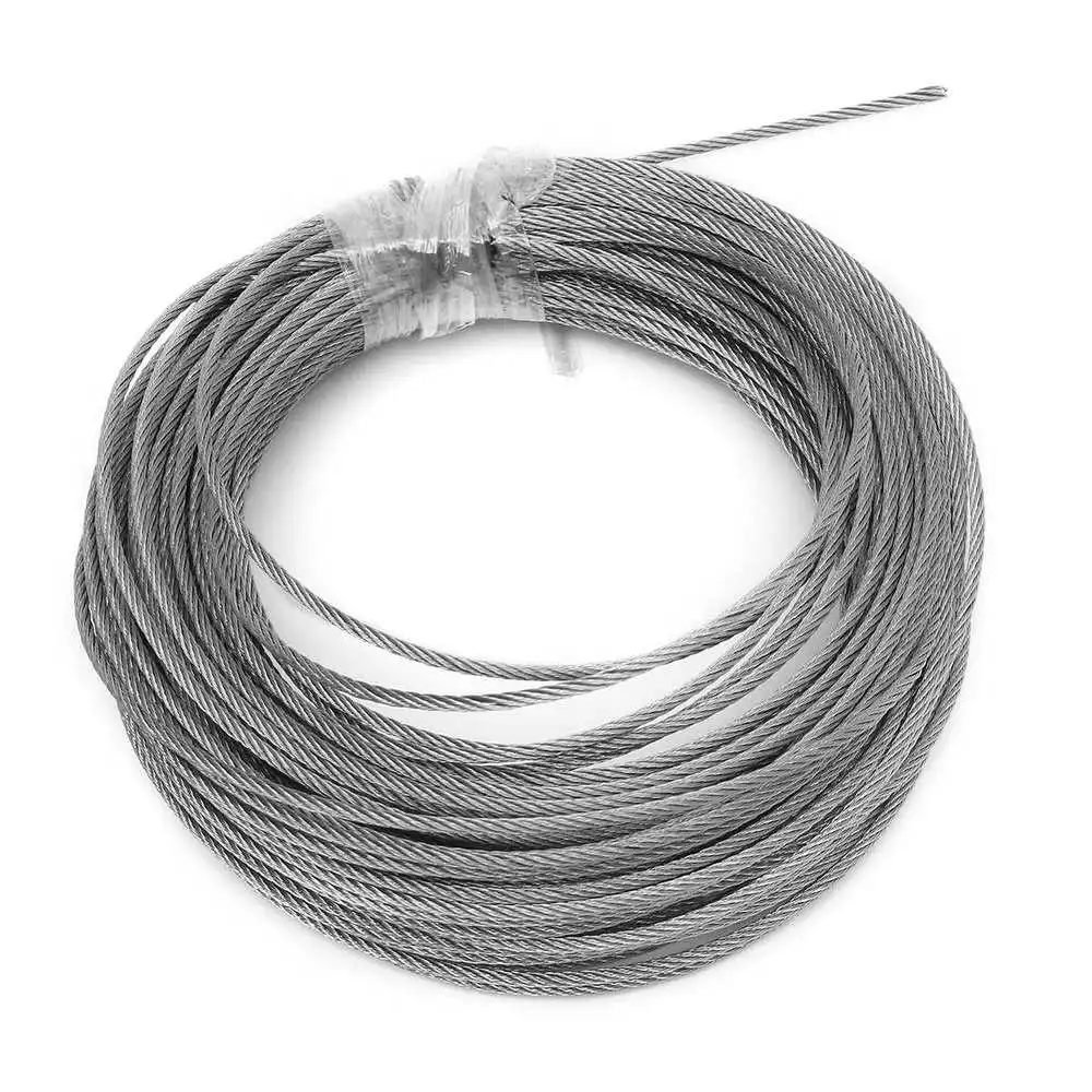 

100M Diameter 1MM 1.5MM 2MM Steel PVC Coated Flexible Wire Rope Soft Cable Stainless Steel Clothesline