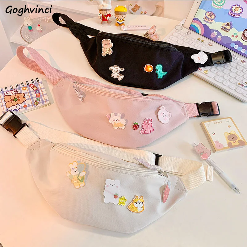 

Нагрудная сумка для женщин, милый нейлоновый Хобо в стиле преппи, простая универсальная Водонепроницаемая Сумочка через плечо с милыми мон...