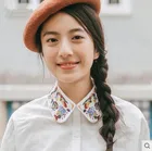 Linbaiway модная женская рубашка, искусственный воротник, галстук, вышивка, шитье, съемный ложный воротник, лацкан, блузка, верх, съемные аксессуары