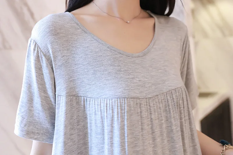 Женское платье большого размера свободное однотонное с оборками модель Y0125 на