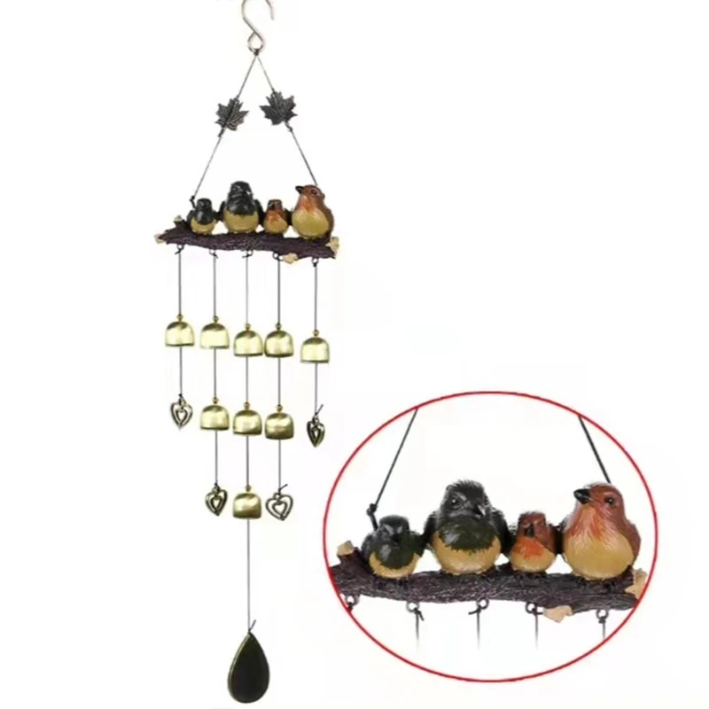 

Garden Bird Multi-Bells Wind Chimes for Outside Decoration Tuned Elegant Wind Chime Soothing Melodic Deep Tones Outdoor