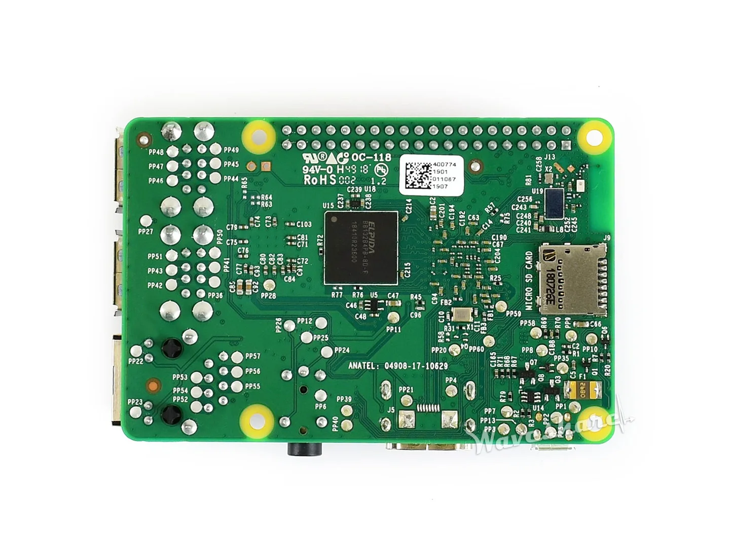 Оригинальный Raspberry Pi 3 Model B третьего поколения 64 бит четырехъядерный процессор ARMv8