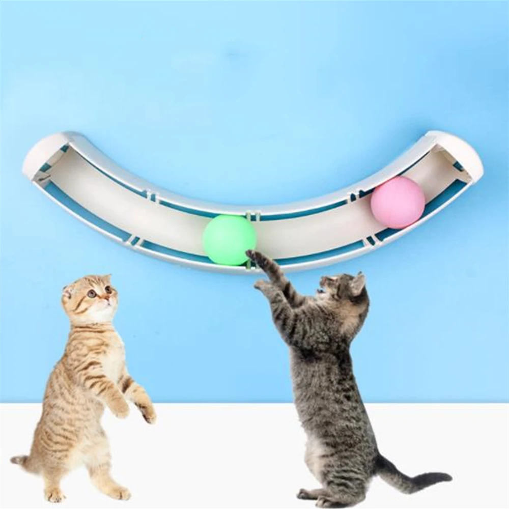 

Pet Toy Sticky Track Ball Cat Training Supplies Pet Cat Table Tennis Toy Wall-mounted Interaction Pet Supplies