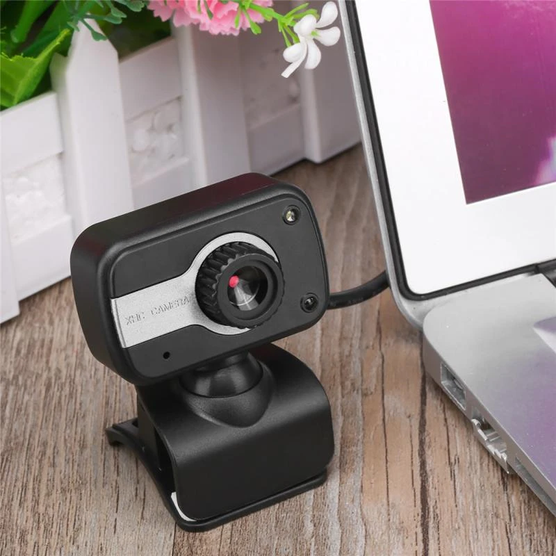

Rotatable USB HD Webcam 640X480 Built-in Microphone 2LED Night Vision Clip-on USB Web Camera for Windows 10 8 7 XP PC Laptop
