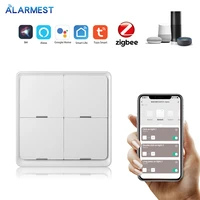 alarmest tuya zigbee wireless smart scene switch 4 gang scenario switch support home assistant smart home automation