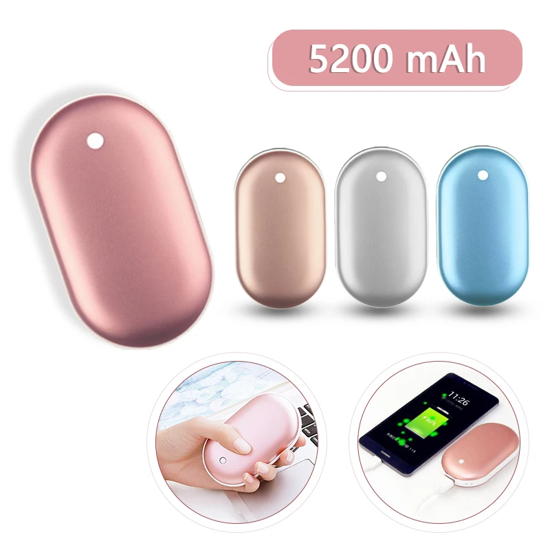 Портативный компактный внешний аккумулятор на 5200 мАч с зарядкой от USB карманный