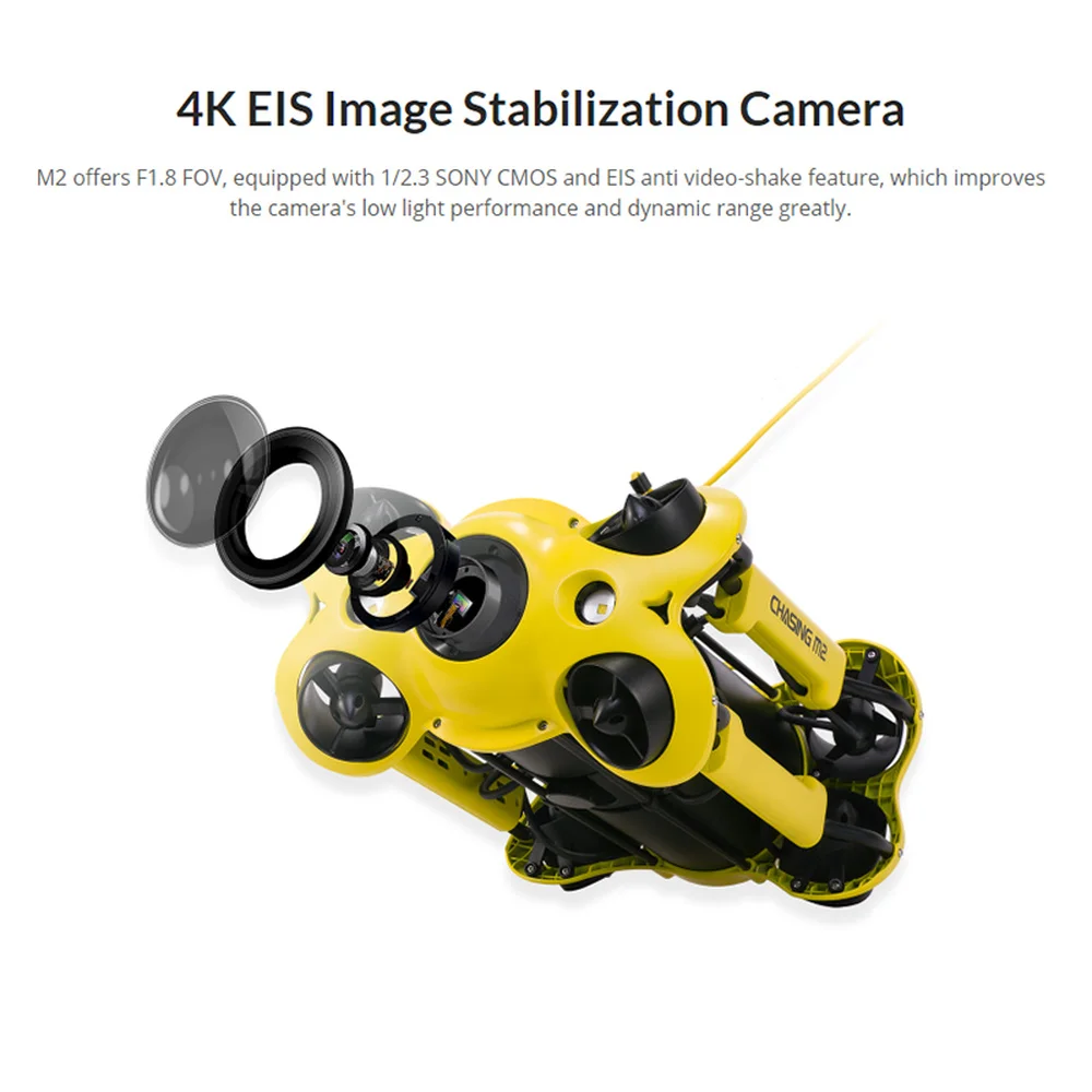 Подводный дрон CHASING M2 камера 4K UHD GPS в комплекте роботизированная рука и карта