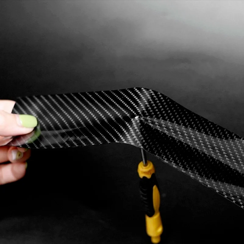 Автомобильная наклейка DIY 3D из углеродного волокна устойчивая к царапинам лента
