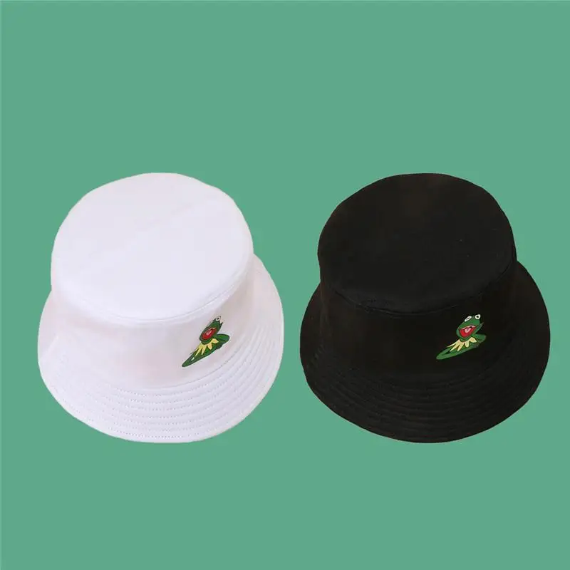 

LDSLYJR Cartoons frog print cotton Bucket Hat Fisherman Hat outdoor travel hat Sun Cap Hats for Men and Women 153