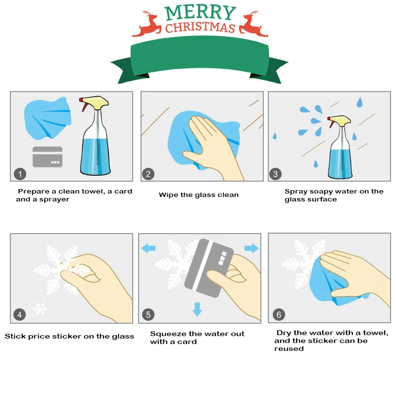 13 рисунков веселая наклейка на Рождество для украшения дома Новогодняя