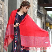 ethnic style scarf shawl soft scarfs oversized printing fashion fringe long cotton and linen scarf cloak all match new arrival
