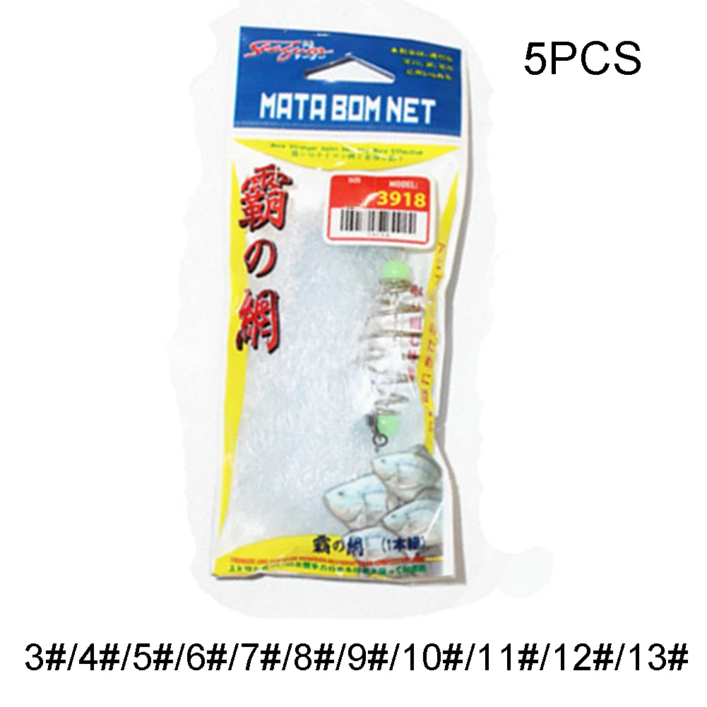 5 шт. рыболовная сеть липкая Ловушка с ночными огнями пружинная нейлоновые снасти