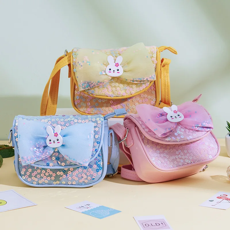 

Kids Leather Purses And Handbags Mini Crossbody Cute Bow School Bags For Baby Girl Coin Pouch Kid Clutch Bag Purse