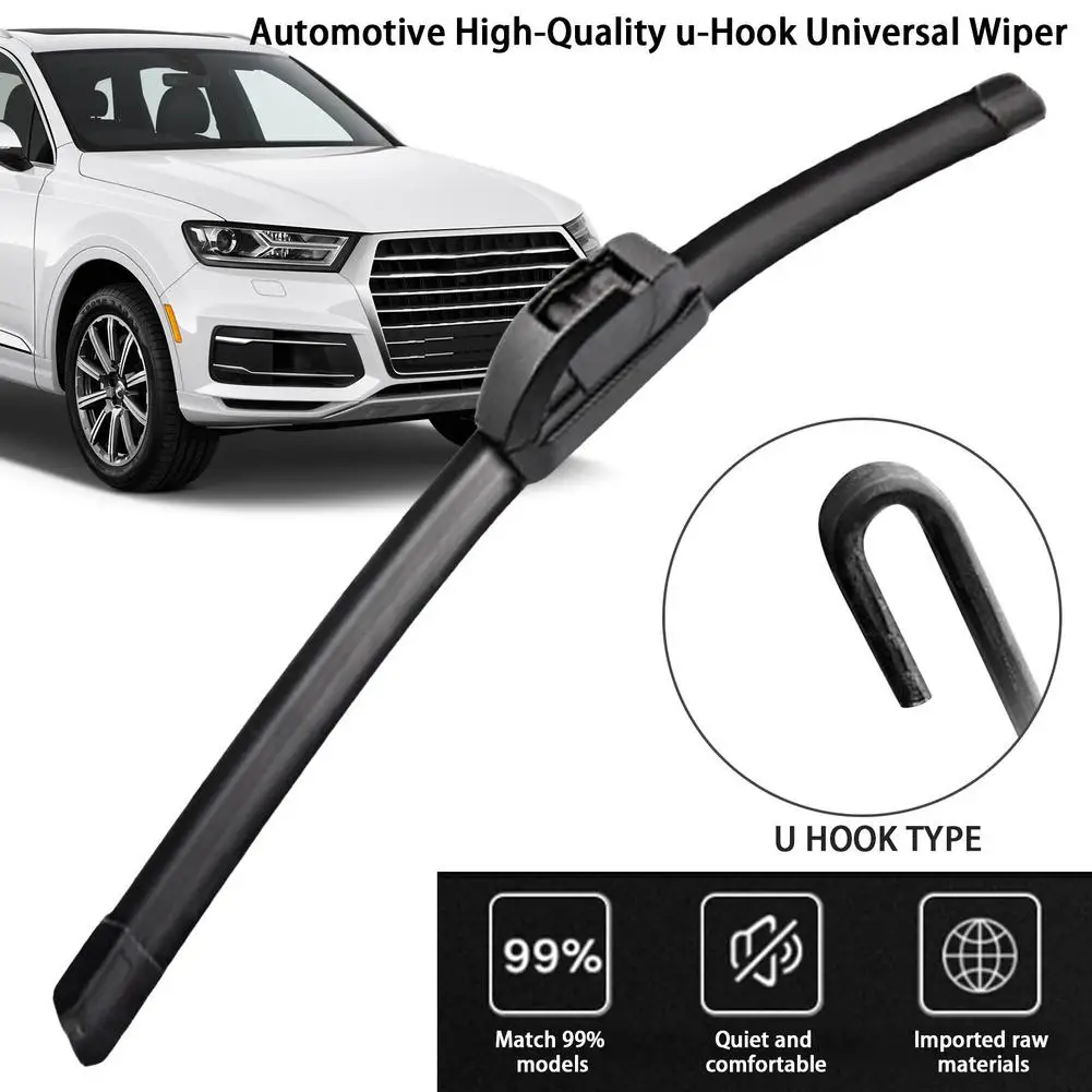 

Car Windshield Wiper Blades U-type Car Wiper Bladeless Wiper Hook Wiper Frameless Bracketless Car Wipers 16" 18" 20" 22" 24" 26