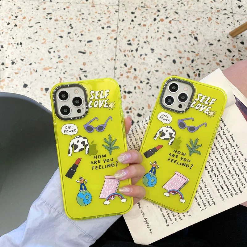 

INS Simple Design Letter Pattern Phone Case For iphone 11 Pro Max 12 Mini XS XR 12Pro SE 2020 7 8 Plus X Shockproof Clear Cover