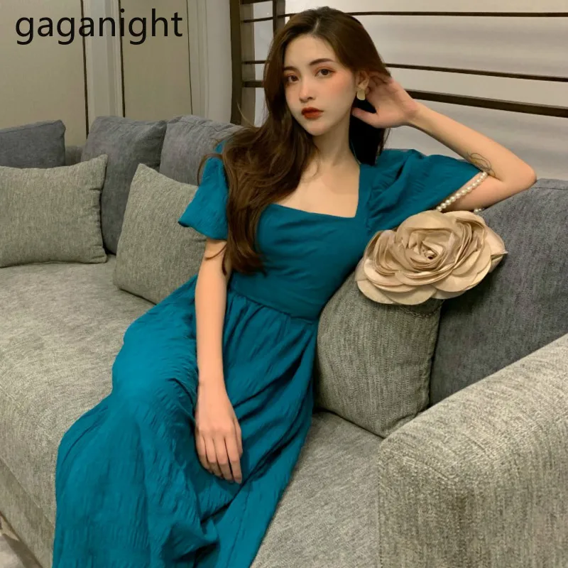 Gaganight модное женское летнее длинное платье с коротким рукавом облегающее