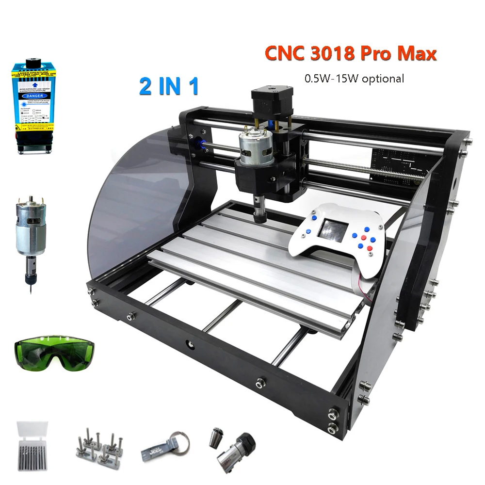 Обновление CNC лазерный гравер 3 оси PCB фрезерование GRBL контроль 0 5 Вт 15 Мощность