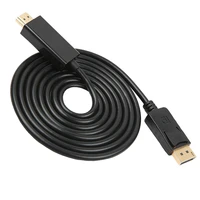 soonhua 6ft display port 1 8m dp to hdmi compatible cable adapter gold plated black support 1080p truehd dtshd black
