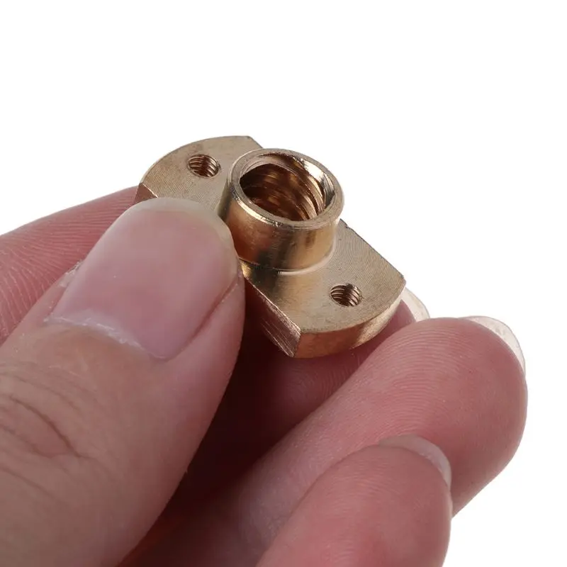 T8 гайка шаг 2 мм свинца 8 латунь T8x8mm фланцевый свинцовый винт для частей ЧПУ|Детали