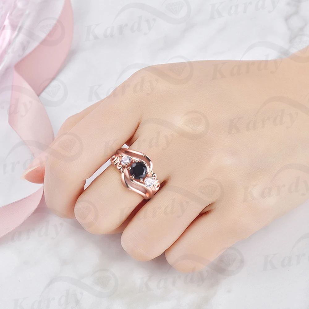 

Amazing High Quality Rose Gold Plated Copper Zircon Wedding Engagement Band Ring for Fashion Women
