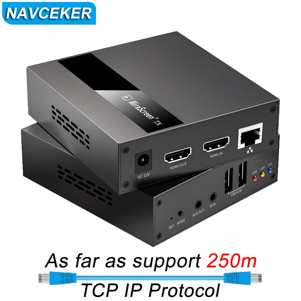 2022 квм-удлинитель Navceker HDMI сетевой IP RJ45 Ethernet USB 250 м по UTP/STP CAT5 CAT6 | Электроника