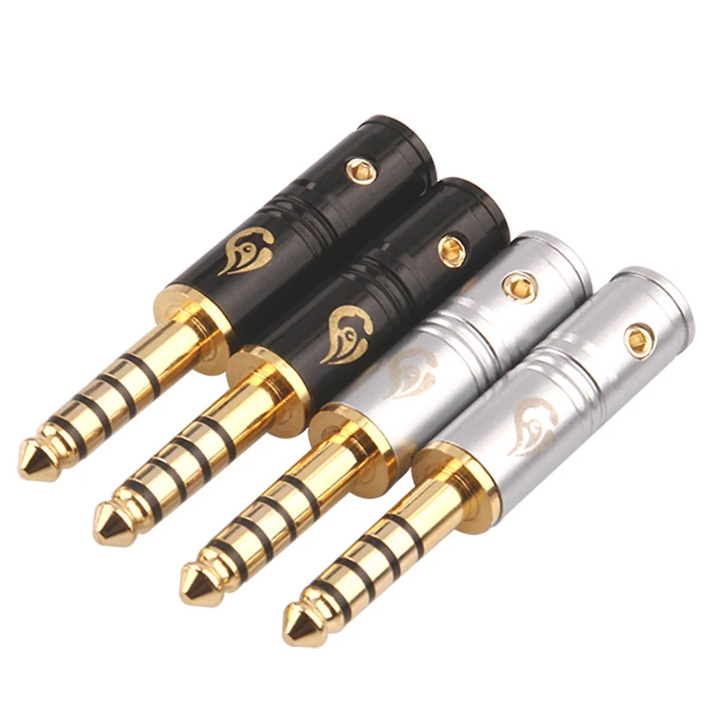 5 полюсный разъем для наушников 4 мм позолоченный медный баланс аудиоразъем